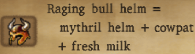 Raging Bull Helm Alchemy Recipe